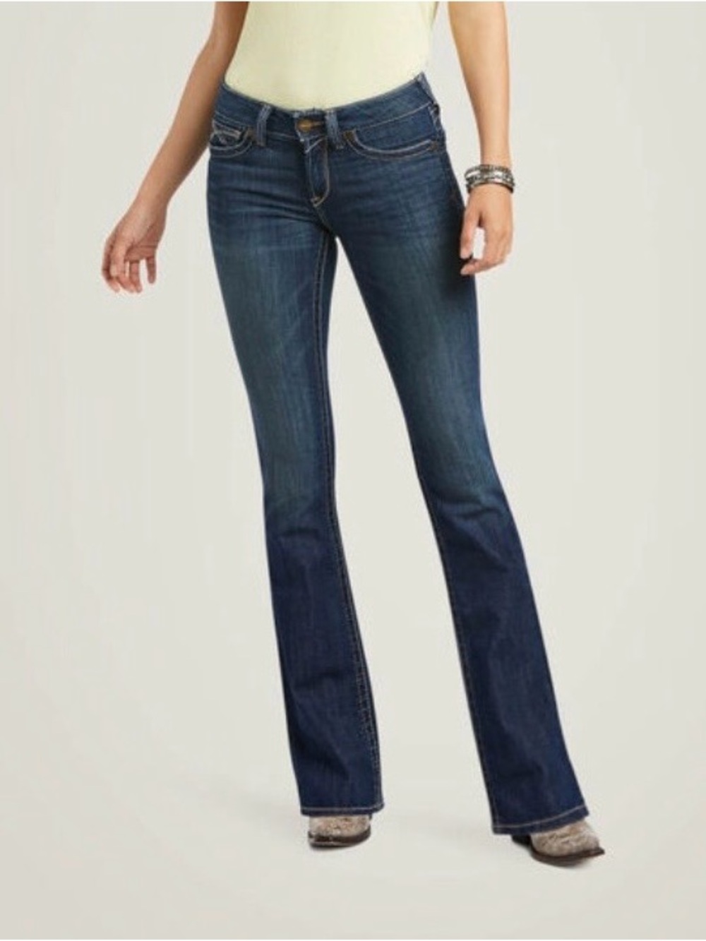 Ariat R.E.A.L. Mid Rise Corinne Boot Cut Jean in color Pacific- Size 27R